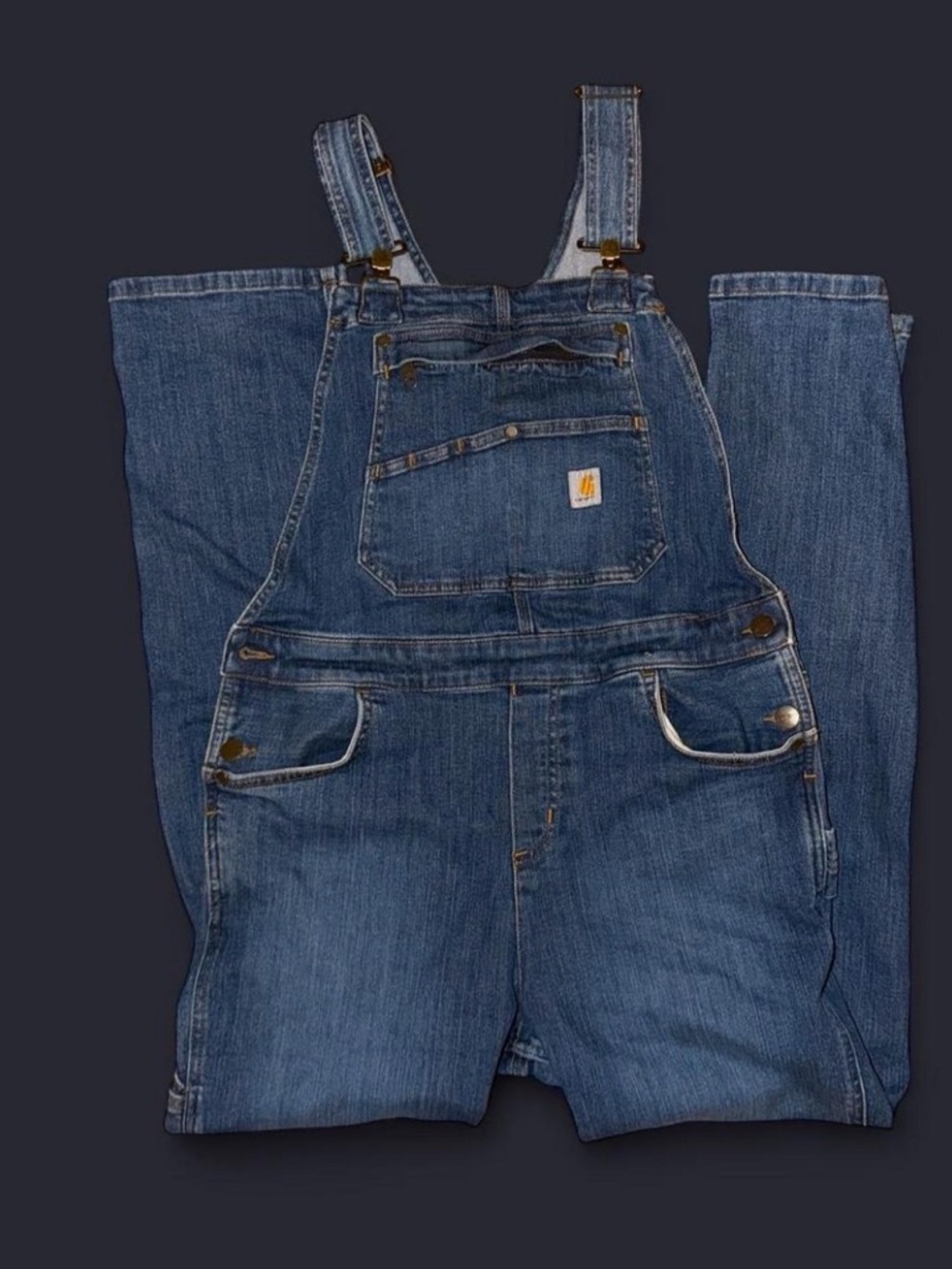 Carhartt Denim Overalls Relaxed Fit in Blue Wash